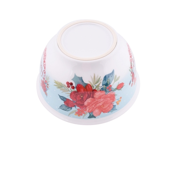 Pioneer Woman Cheerful Rose bowl with lid - Picture 2 of 6